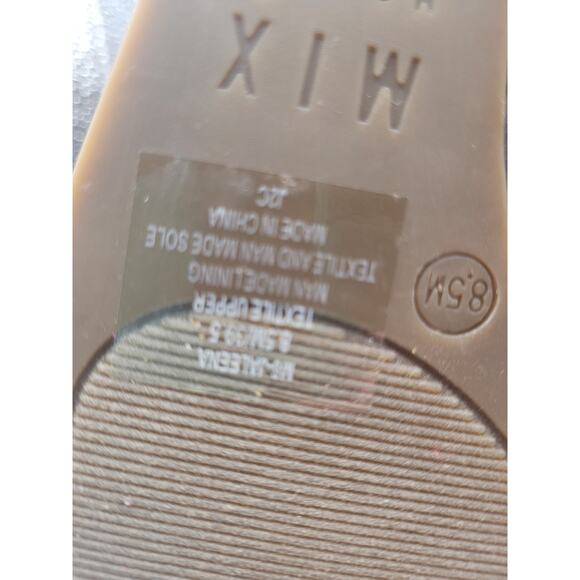 Mix No 6 Black Wedge Sandals 4" Heel Like New! Sz 8.5M - Picture 9 of 9